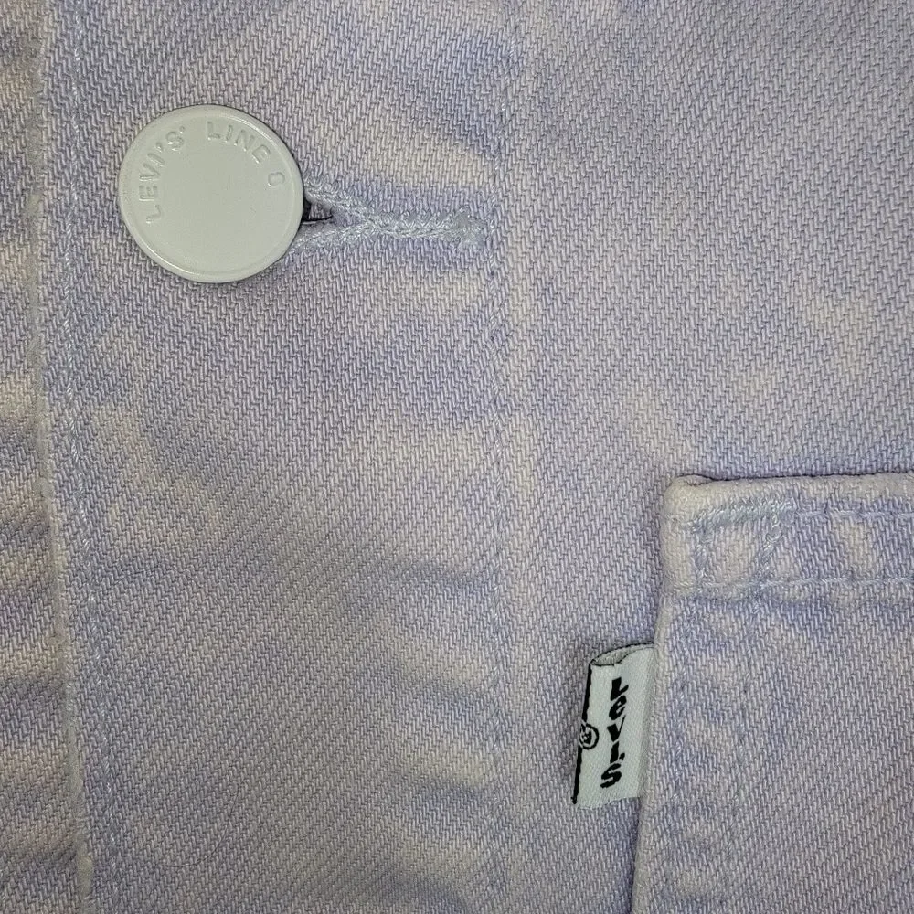 Levi's Line 8 Unisex Oversized Denim Trucker Light Violet size Small